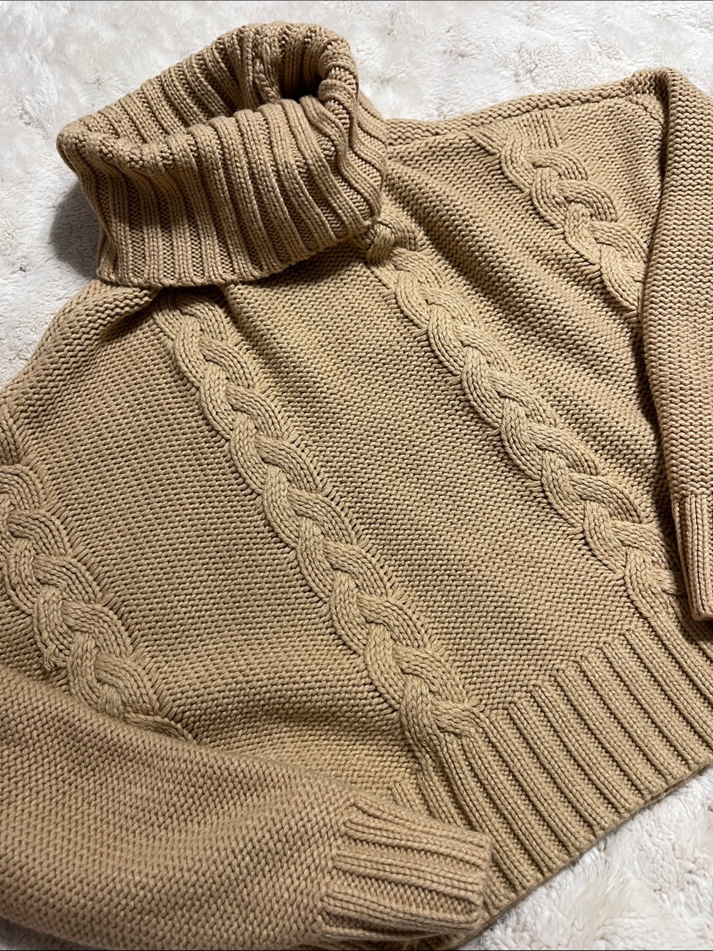 Calvin Klein Jeans Chunky Ribbed Knit Sweater - Tan